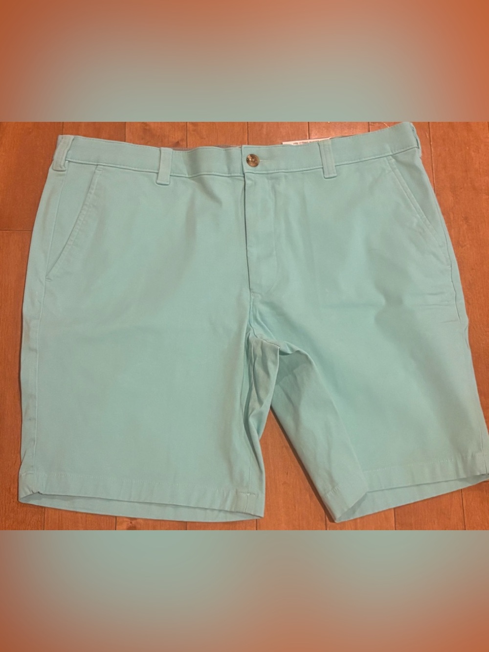 NWT- Club Room Aqua blue Flat Front Chino Shorts- 36 waist